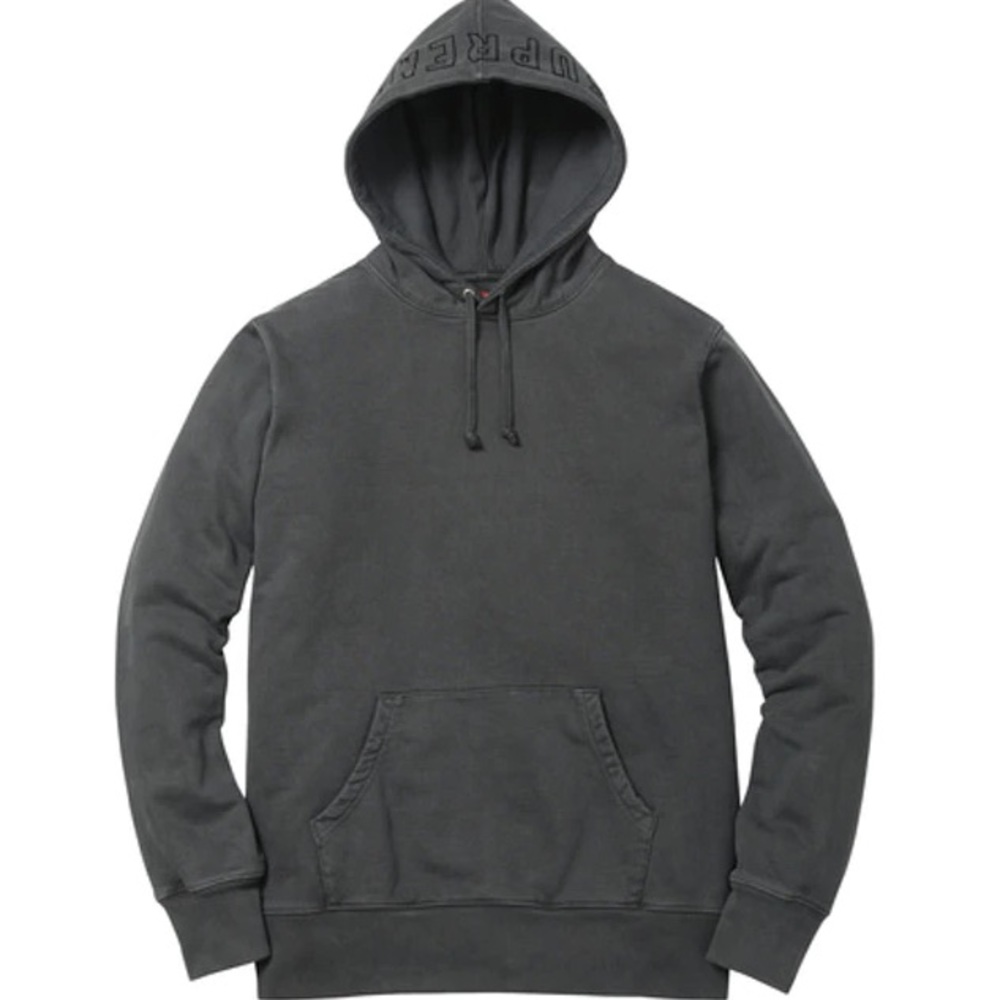 Supreme authentic SS16 Overdyed Hoodie Black/Grey